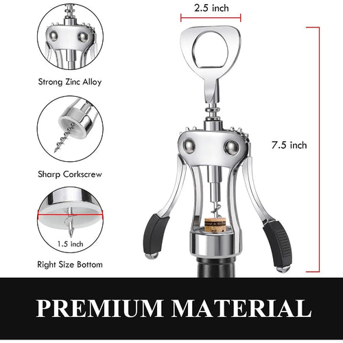 Multifunctional Bottle Opener with Handle and Screw, Kitchen & Home Bar Accessory