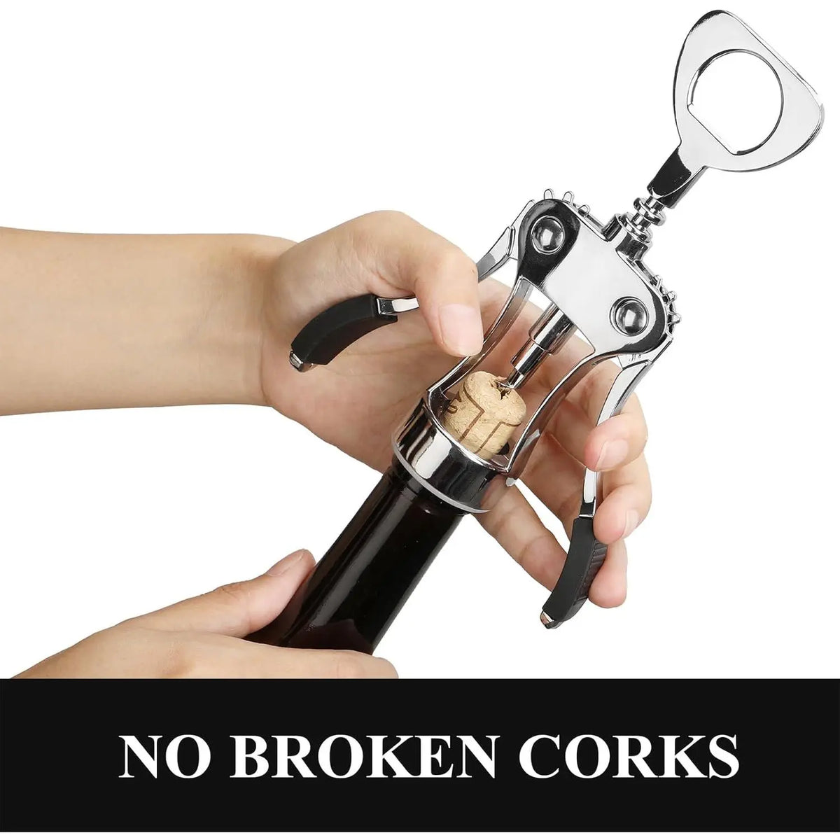 Multifunctional Bottle Opener with Handle and Screw, Kitchen & Home Bar Accessory